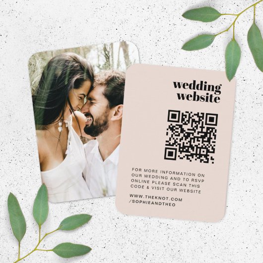 の結婚Webサイト | RSVP QRコードフォトレトロ エンクロージャーカード
