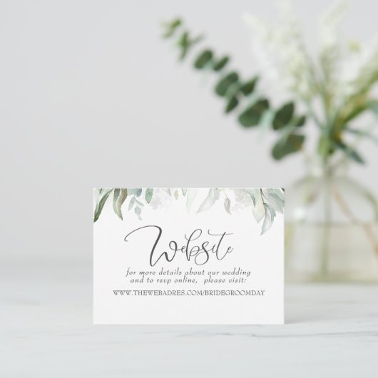 の結婚WebサイトBohemian Greenery 名刺 (スタンド正面)