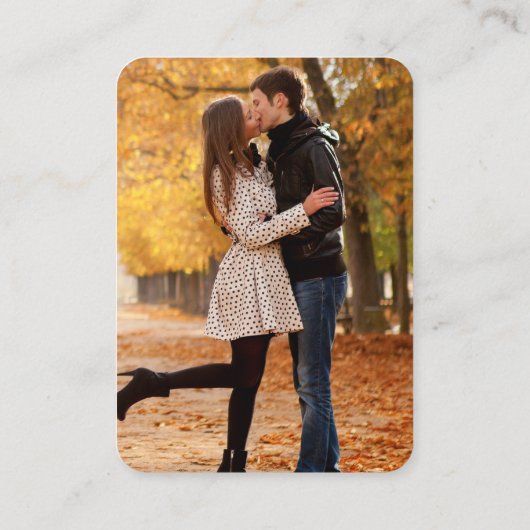 の結婚WebサイトMinimalist Rounded Edges QR写真 エンクロージャーカード (裏面)