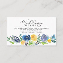 の結婚WebサイトNavy Blue and Yellowフローラ