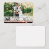 の結婚WebサイトQRオーバーレイフォト エンクロージャーカード (正面/裏面)