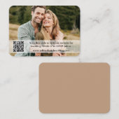の結婚WebサイトQRオーバーレイ写真トープ エンクロージャーカード (正面/裏面)