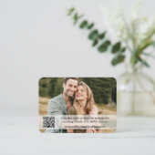 の結婚WebサイトQRオーバーレイ写真トープ エンクロージャーカード (スタンド正面)