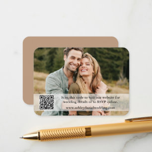 の結婚WebサイトQRオーバーレイ写真トープ エンクロージャーカード