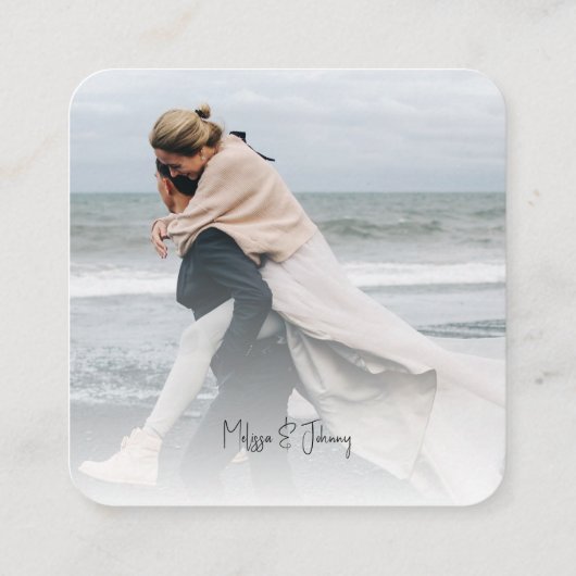 の結婚WebサイトQRコードフォトエンクロージャカード エンクロージャーカード (裏面)