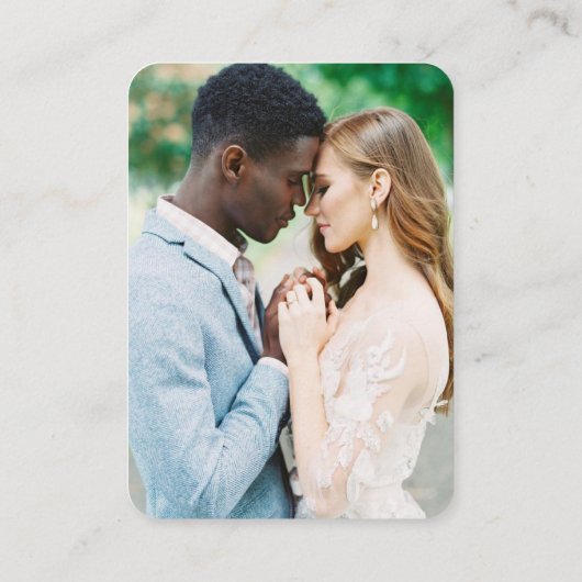 の結婚WebサイトQRコードフォトRSVPカード エンクロージャーカード (裏面)