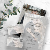 の結婚webサイトQRコードミニマルフォト詳細 エンクロージャーカード