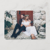 の結婚WebサイトQRコードモダンフォトエンクロージャ 出欠カード (裏面)