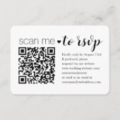 の結婚WebサイトQRコードモダンフォトエンクロージャ 出欠カード (正面)