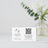 の結婚WebサイトQRコード挿入カード エンクロージャーカード (スタンド正面)