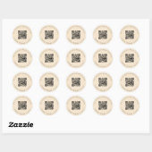 の結婚webサイトQRコード詳細rsvp peach ラウンドシール (シート)