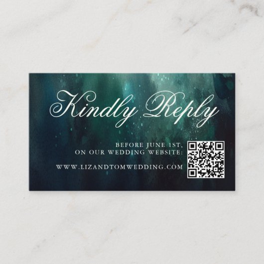 の結婚WebサイトQRコード魅惑庭園の結婚式 エンクロージャーカード (正面)