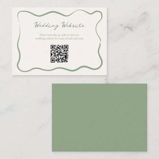 の結婚WebサイトQRコード エンクロージャーカード (正面/裏面)