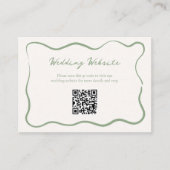 の結婚WebサイトQRコード エンクロージャーカード (正面)