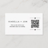 の結婚WebサイトQRコード – レジストリ詳細RSVP エンクロージャーカード (正面)
