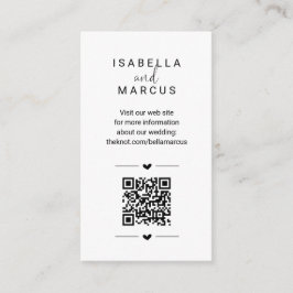 の結婚WebサイトQRコード – レジストリ詳細RSVP エンクロージャーカード