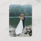 の結婚WebサイトQRコードRSVPフォトアースのトーン エンクロージャーカード (裏面)