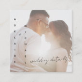 の結婚WebサイトQRコーモダンド写真RSVP結婚の エンクロージャーカード (正面)