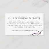 の結婚WebサイトQRコー素朴ド・ラベ結婚ンダー エンクロージャーカード (正面)