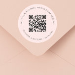 の結婚webサイトQR詳細情報rsvpバラ ラウンドシール<br><div class="desc">WebサイトのURL結婚を追加する。詳細については、詳細、オンライン出欠。バラ金ゴールド、赤面色の背景。</div>