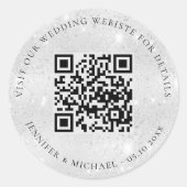 の結婚webサイトQR詳細情報rsvp silver ラウンドシール (正面)