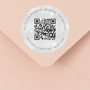の結婚webサイトQR詳細情報rsvp silver ラウンドシール