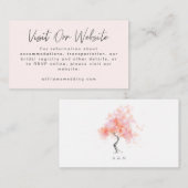 の結婚Webサイミニマルモダント・ピンク エンクロージャーカード (正面/裏面)