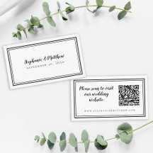 の結婚WebサイモダントQRコードエレガント白黒