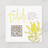 の結婚webサイ結婚トQR黄色leucatendron Enc エンクロージャーカード (正面)
