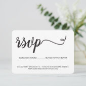 の結婚website card QRコードカスタムPhoto reserved 出欠カード (スタンド正面)
