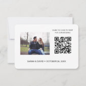 の結婚website card QRコードカスタムPhoto reserved 出欠カード (裏面)