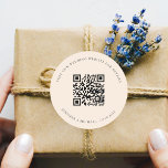 の結婚website cream QR詳細情報rsvp ラウンドシール<br><div class="desc">WebサイトのURL結婚を追加する。詳細については、詳細、オンライン出欠。ベージュ、クリーム色の背景。</div>