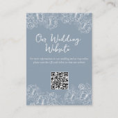 の結婚Website Dusty Blue Boho Botanical Enclosur エンクロージャーカード (正面)
