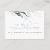 の結婚Website Dusty Blue Greenery名刺 名刺 (正面)