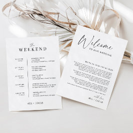 の結婚Welcomeバッグノート（Order Timeline Card付き） 招待状