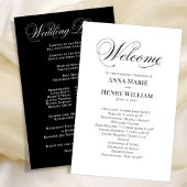 の結婚Welcome Black and White Script Program