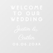 の結婚Welcome Colots Namesウィンドウが閉じる ウィンドウサイン (シート)