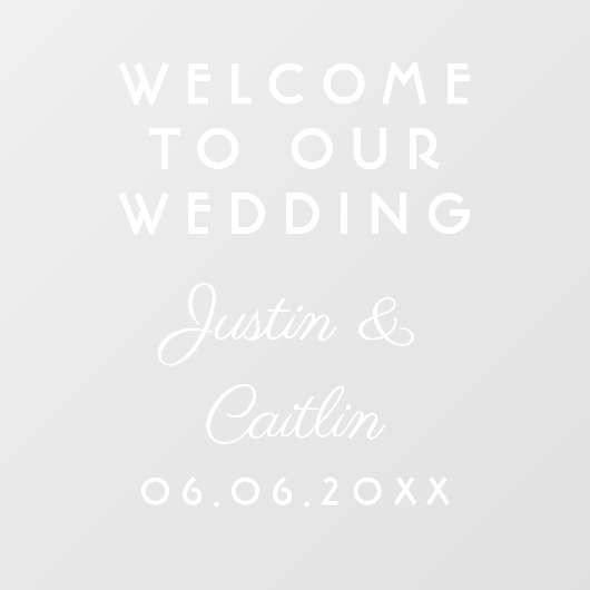 の結婚Welcome Colots Namesウィンドウが閉じる ウィンドウサイン (シート)