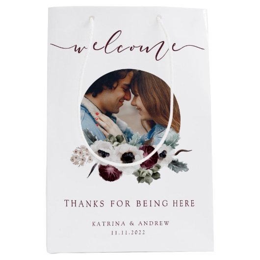 の結婚Welcome Photo抱き枕 ミディアムペーパーバッグ (正面)