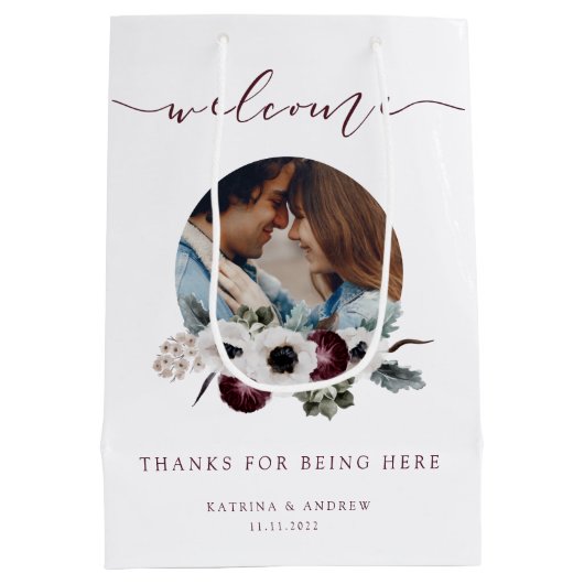 の結婚Welcome Photo抱き枕 ミディアムペーパーバッグ (裏面)