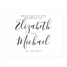 の結婚Welcome Sign白い平野を作成