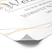 の結婚Welcome Sign赤面バラ ポスター (角)