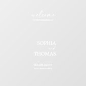 の結婚Welcome Sign鏡デカール ウィンドウサイン (シート)