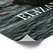 の結婚Welcome Sign Poster写真ホワイトスクリプト ポスター (角)