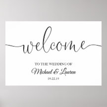 の結婚Welcome Sign Poster Board Entrance Script