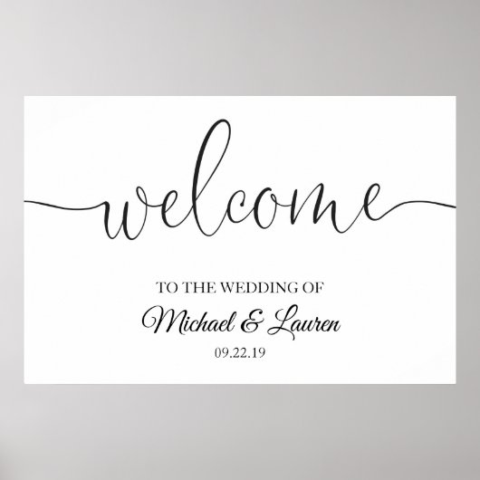 の結婚Welcome Sign Poster Board Entrance Script ポスター (正面)