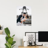 の結婚Welcome Sign Poster with Photo ポスター (ホームオフィス)