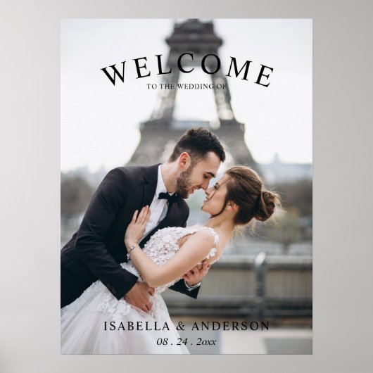 の結婚Welcome Sign Poster with Photo ポスター (正面)