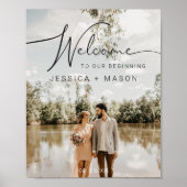 の結婚Welcome Sign Poster with Photo ポスター (正面)
