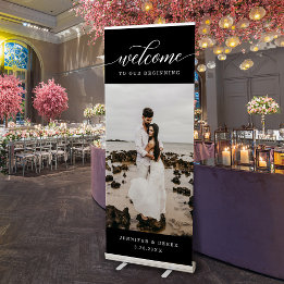 の結婚Welcome Sign Retractable Bannerテンプレート 伸縮バナー